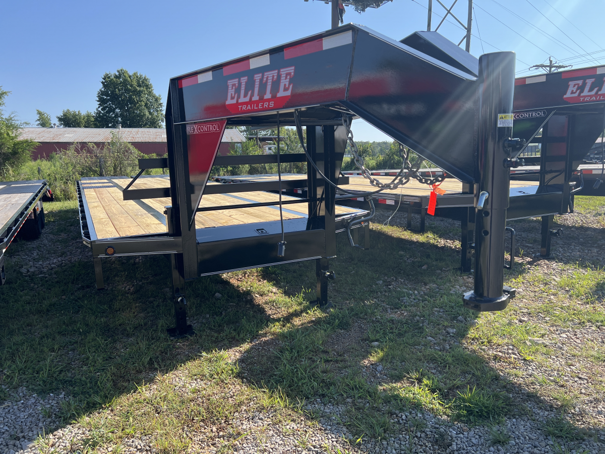 2024 Elite 32' Gooseneck Tandem Dual Flatbed 30672 Photo 0