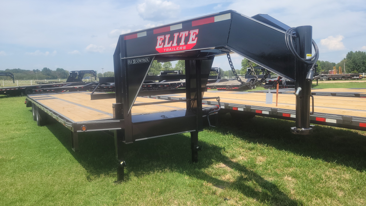 2024 ELITE 32' GN FLATBED TD 2- 10K AXLES  MEGA RAMPS 30660  Photo 0