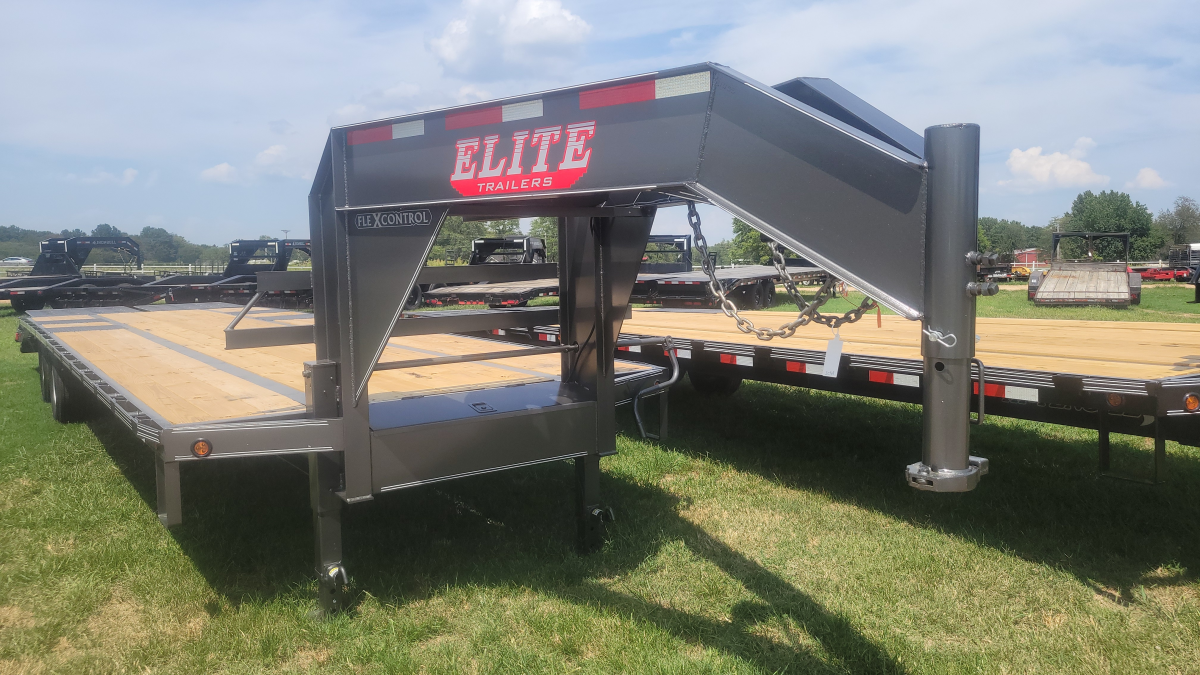 2024 ELITE 32' GN FLATBED TD 2- 10K AXLES  MEGA RAMPS 30568  Photo 0