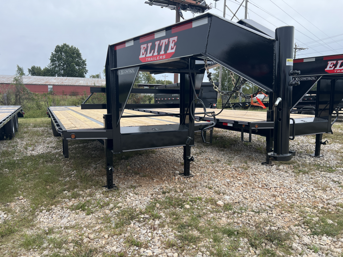 2024 Elite 32' Gooseneck Tandem Dual Flatbed 30677 Photo 0