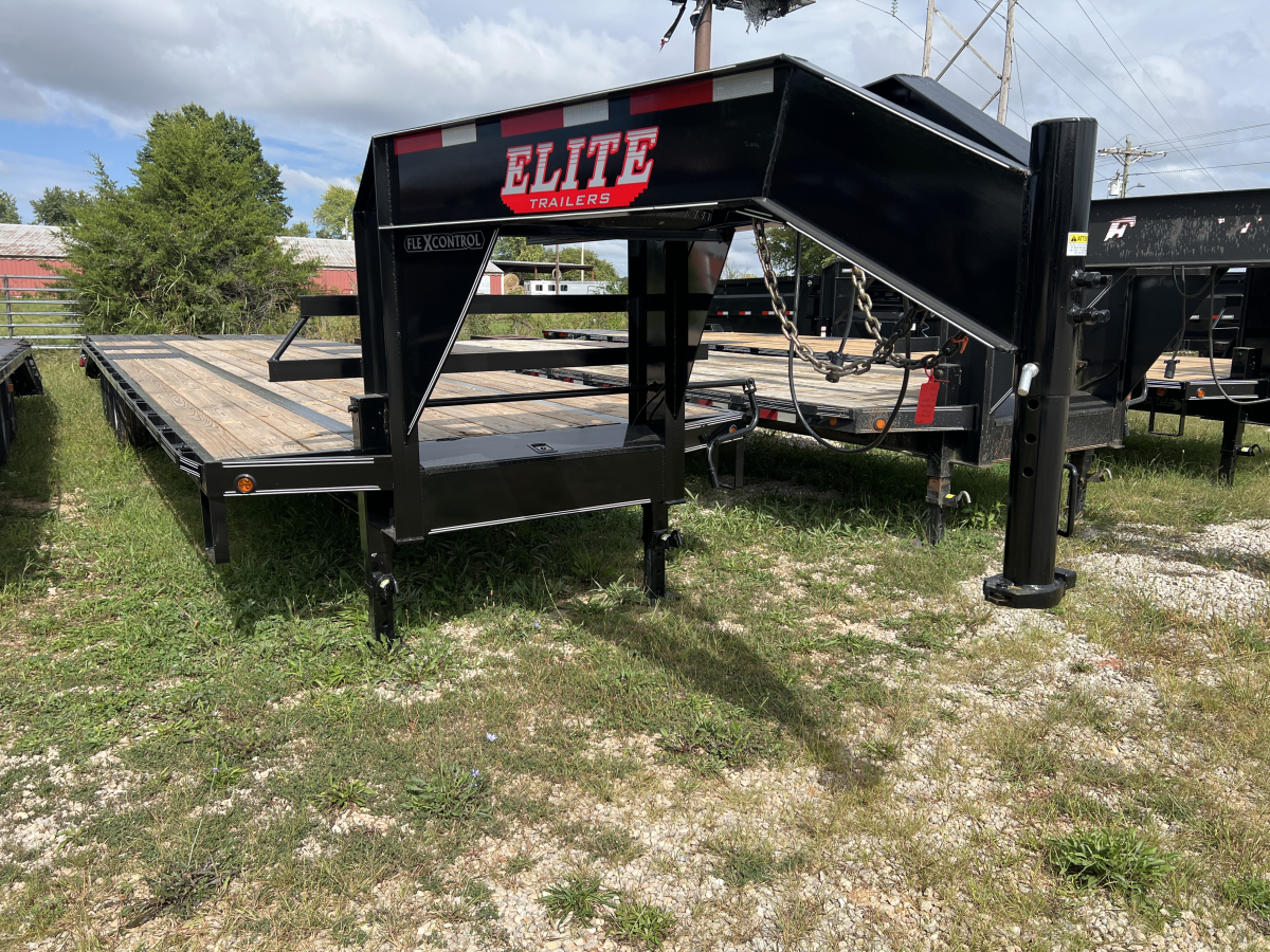 2024 Elite 32' Gooseneck Tandem Dual Flatbed 30669 Photo 0