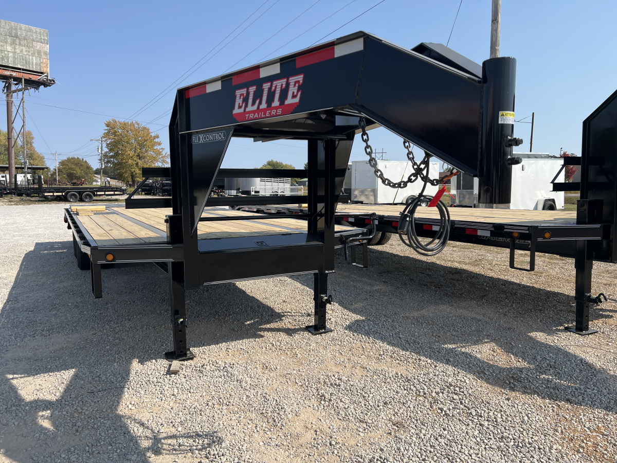 2025 Elite 25' Gooseneck Tandem Dual Flatbed 30004 Photo 0