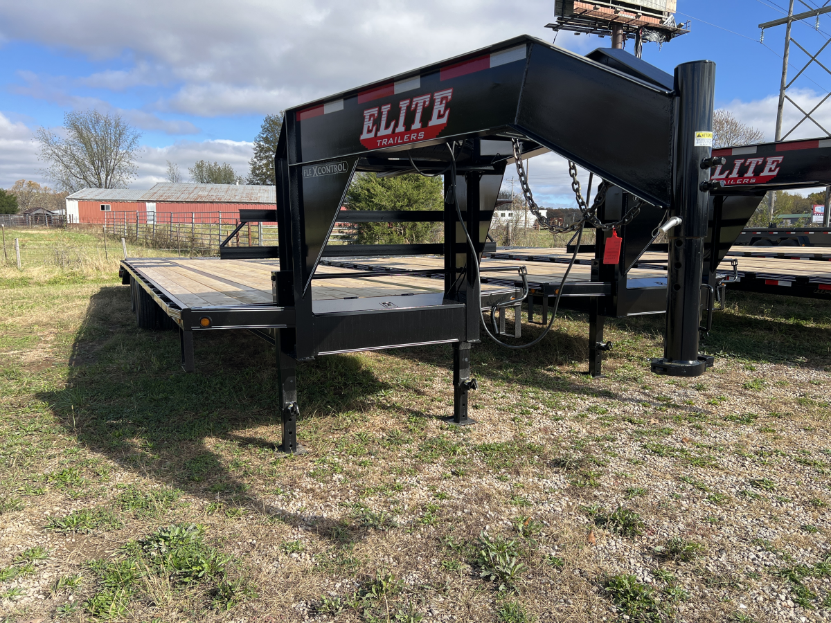 2025 Elite 32' Gooseneck Tandem Dual Flatbed 30006 Photo 0