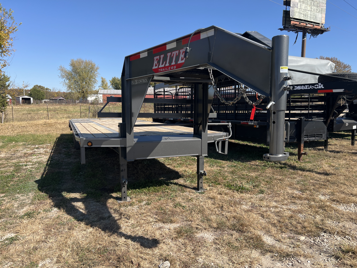 2025 Elite 30' Gooseneck Tandem Dual Flatbed 30054 Photo 0